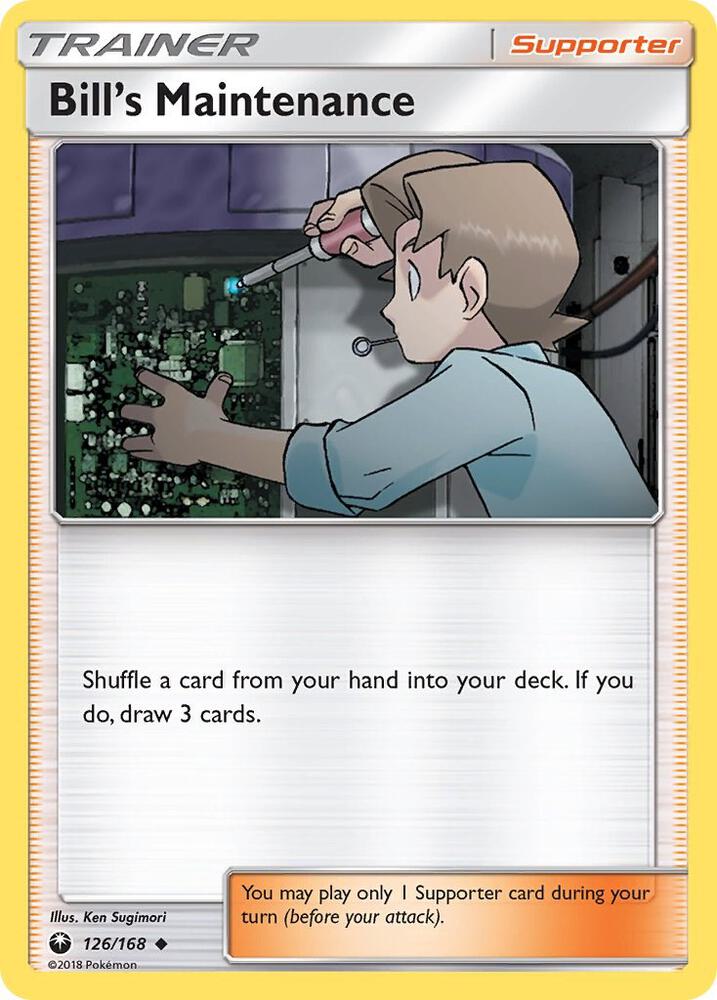 Pokemon Bill's Maintenance 126/168 Celestial Storm