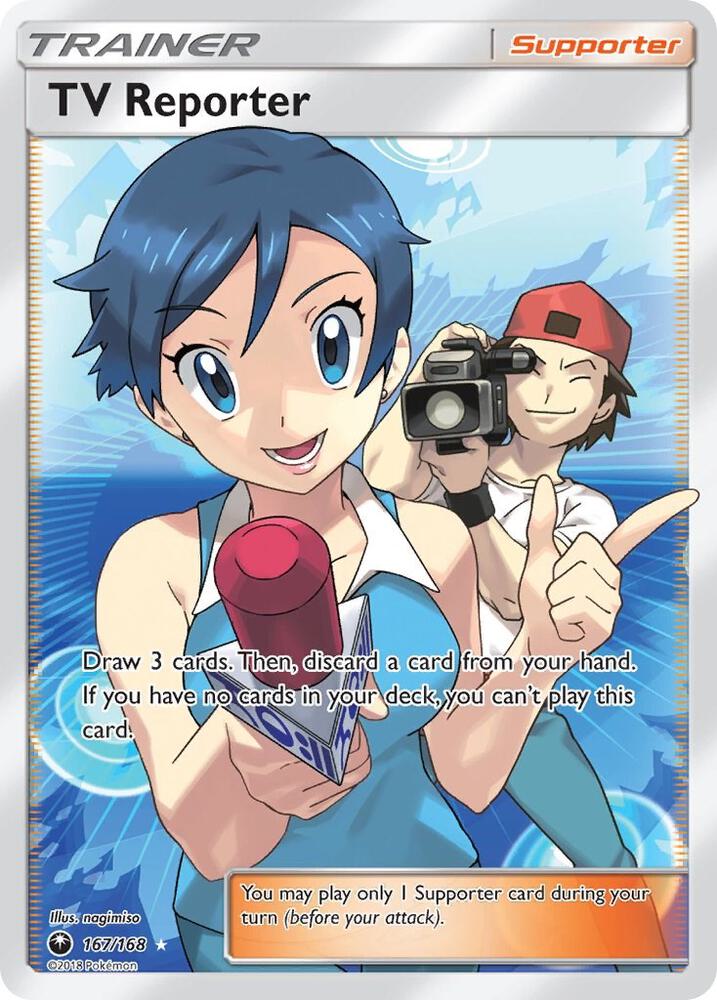 Pokemon TV Reporter 167/168 Celestial Storm