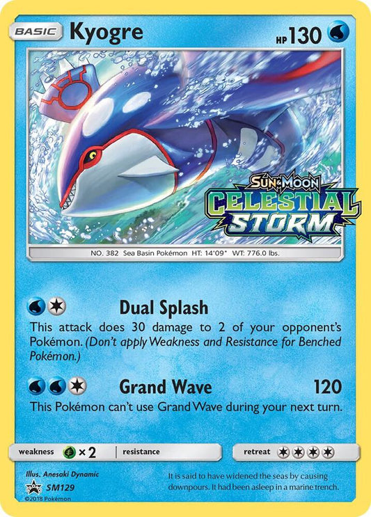 Pokemon Kyogre SM129 SM Black Star Promos