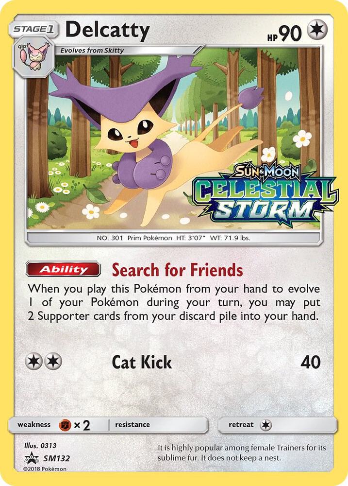 Pokemon Delcatty SM132 SM Black Star Promos