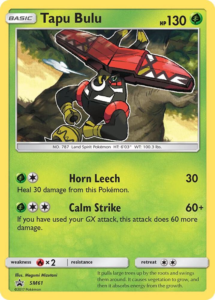 Pokemon Tapu Bulu SM61 SM Black Star Promos