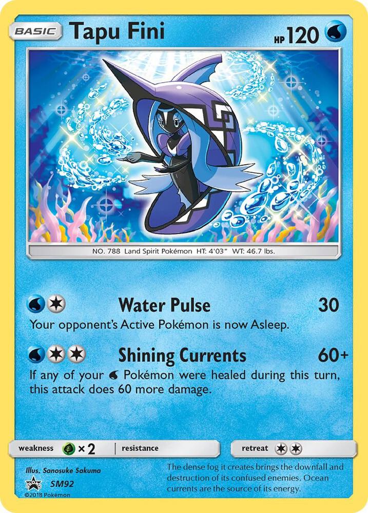 Pokemon Tapu Fini SM92 SM Black Star Promos