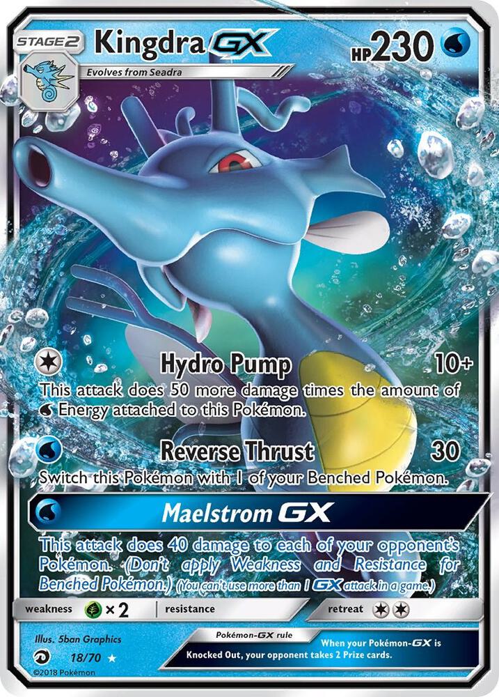 Pokemon Kingdra GX 18/70 Dragon Majesty