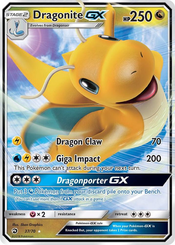Pokemon Dragonite GX 37/70 Dragon Majesty