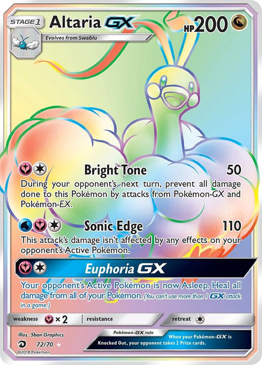 Pokemon Altaria GX 72/70 Dragon Majesty
