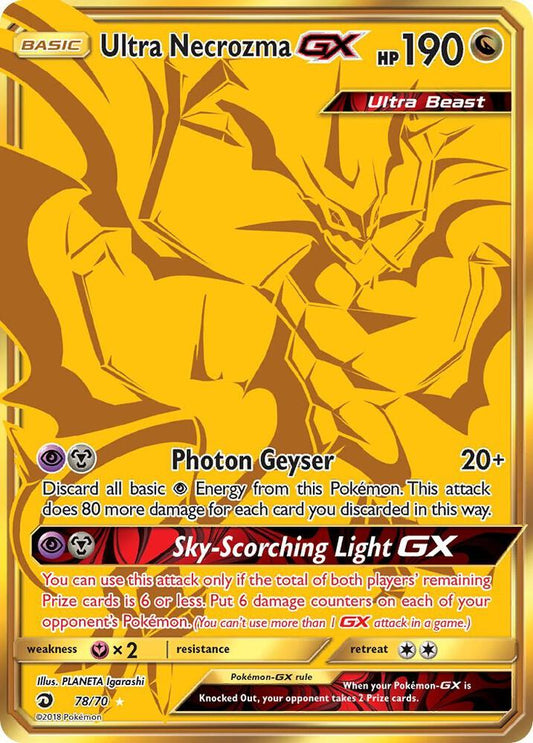 Pokemon Ultra Necrozma GX 78/70 Dragon Majesty