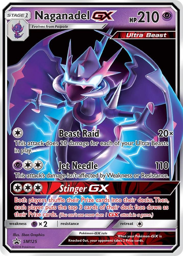 Pokemon Naganadel GX SM125 SM Black Star Promos