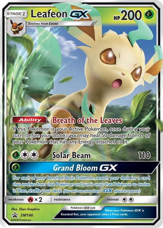 Pokemon Leafeon GX SM146 SM Black Star Promos