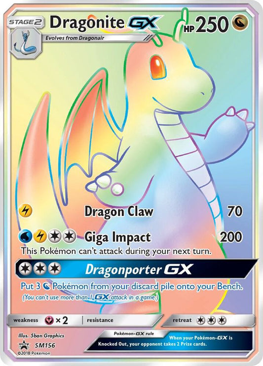 Pokemon Dragonite GX SM156 SM Black Star Promos