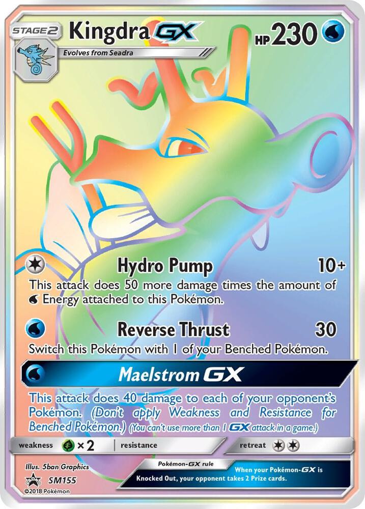 Pokemon Kingdra GX SM155 SM Black Star Promos