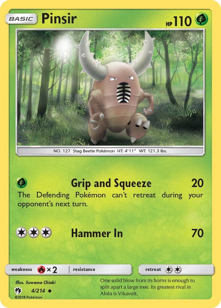 Pokemon Pinsir 4/214 Lost Thunder
