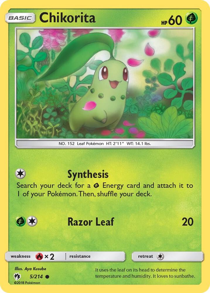 Pokemon Chikorita 5/214 Lost Thunder