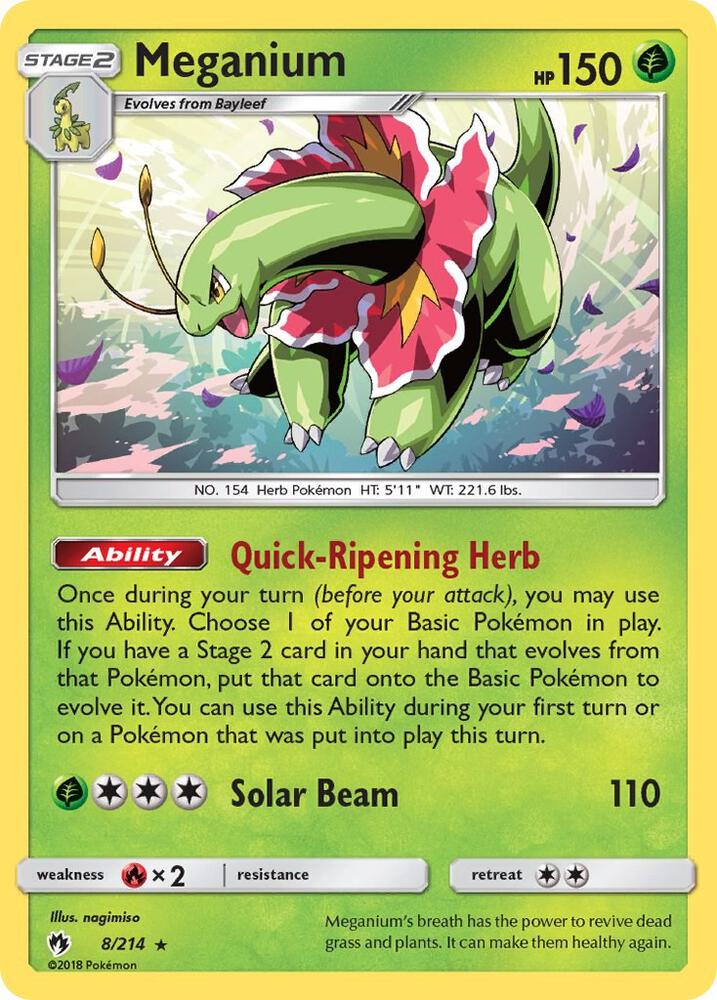 Pokemon Meganium 8/214 Lost Thunder