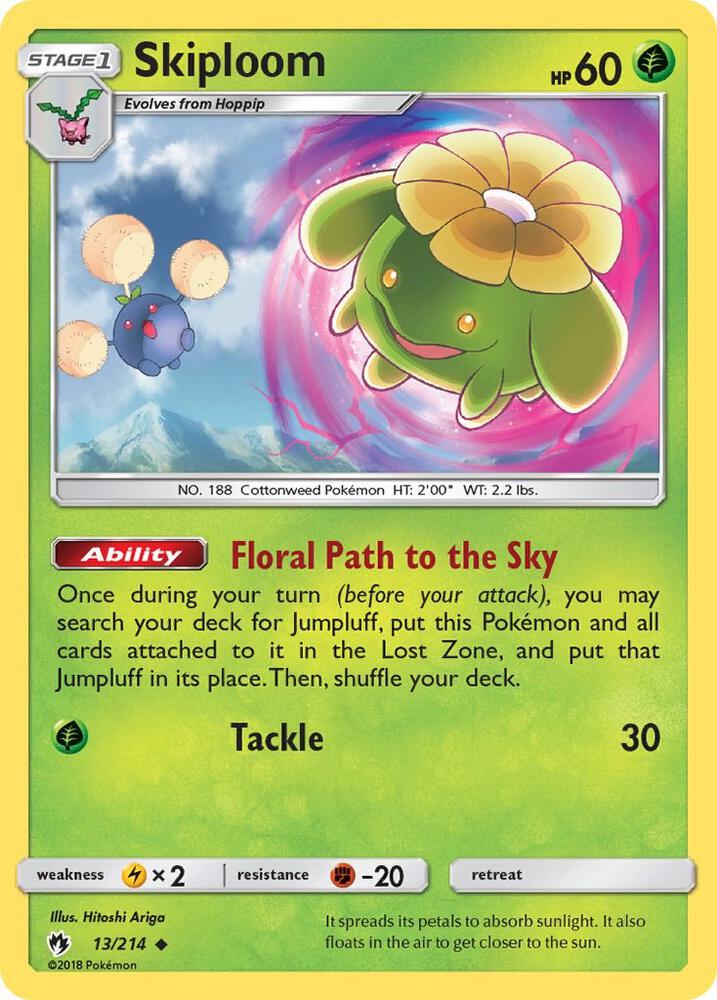 Pokemon Skiploom 13/214 Lost Thunder