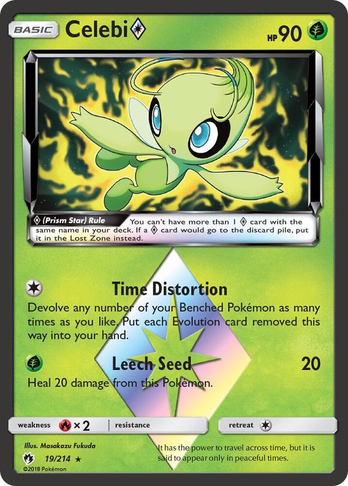 Pokemon Celebi Prism Star 19/214 Lost Thunder
