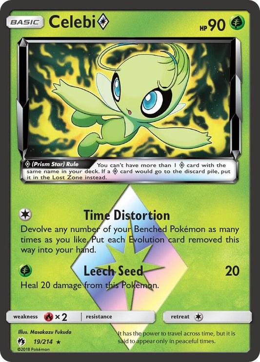 Pokemon Celebi Prism Star 19/214 Lost Thunder