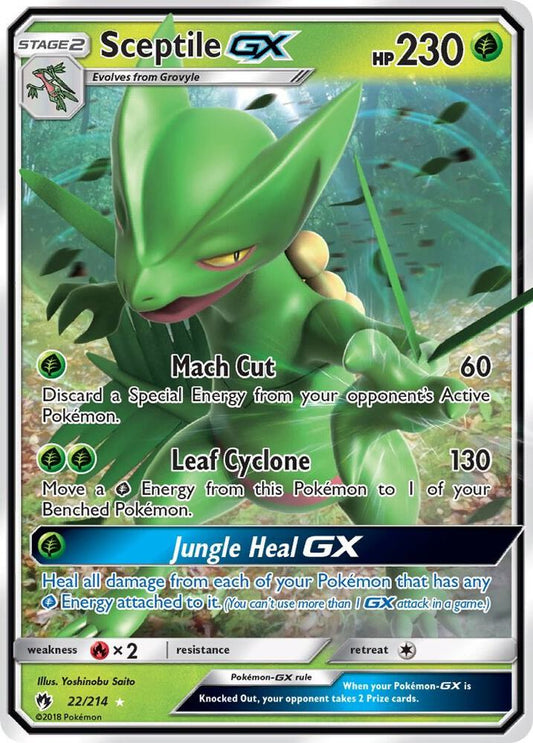 Pokemon Sceptile GX 22/214 Lost Thunder