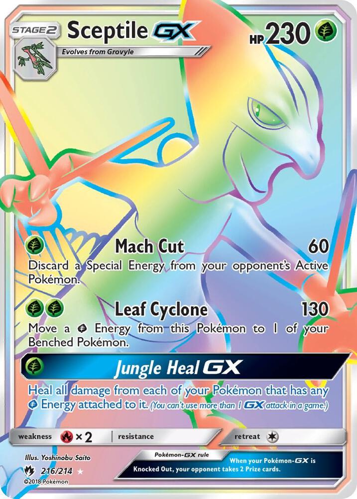Pokemon Sceptile GX 216/214 Lost Thunder