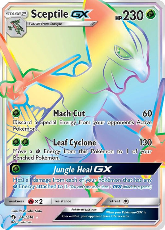 Pokemon Sceptile GX 216/214 Lost Thunder