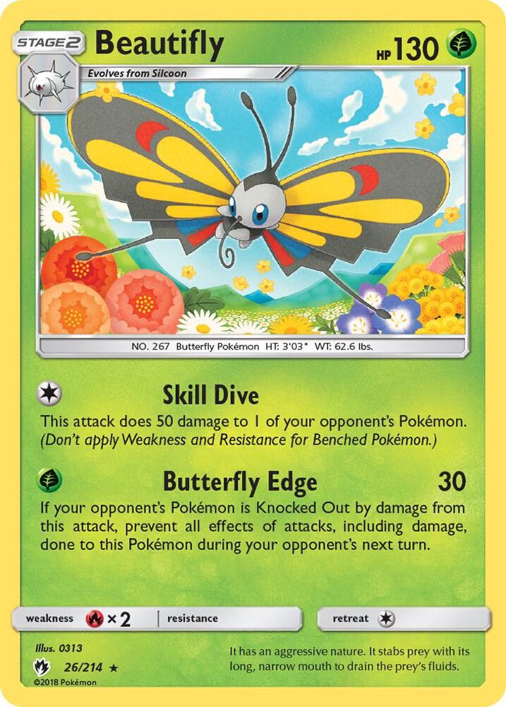 Pokemon Beautifly 26/214 Lost Thunder