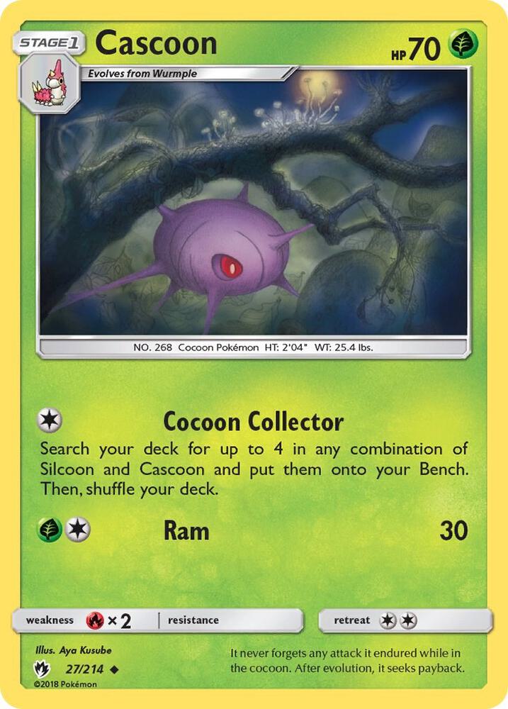 Pokemon Cascoon 27/214 Lost Thunder