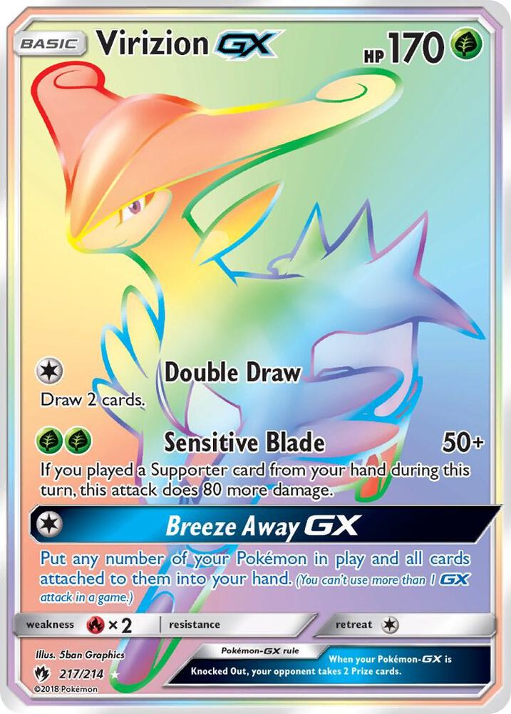 Pokemon Virizion GX 217/214 Lost Thunder