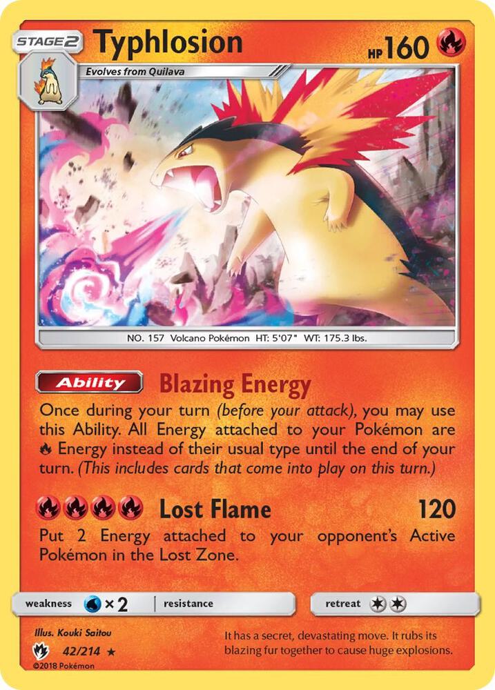 Pokemon Typhlosion 42/214 Lost Thunder