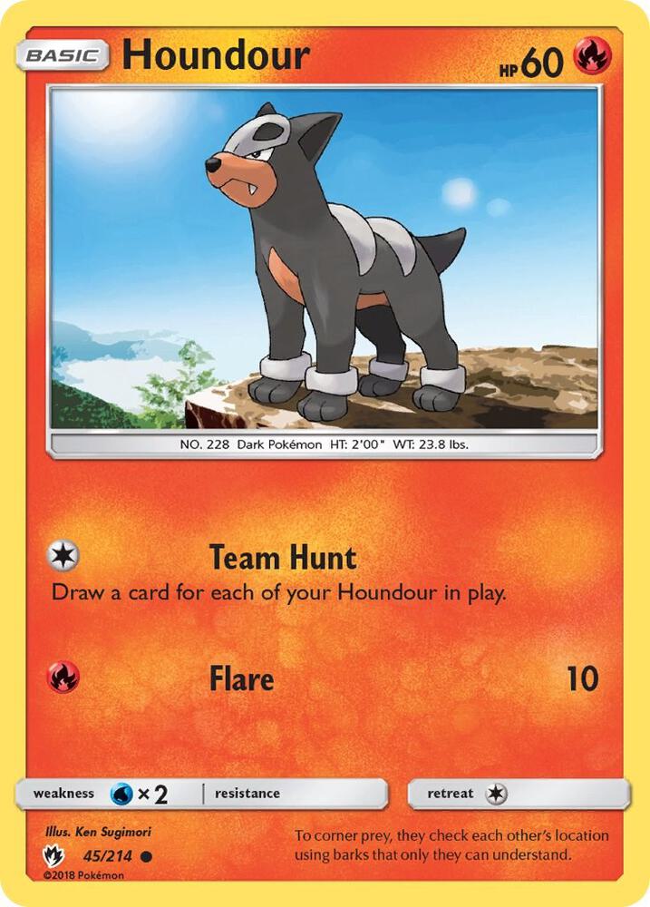 Pokemon Houndour 45/214 Lost Thunder