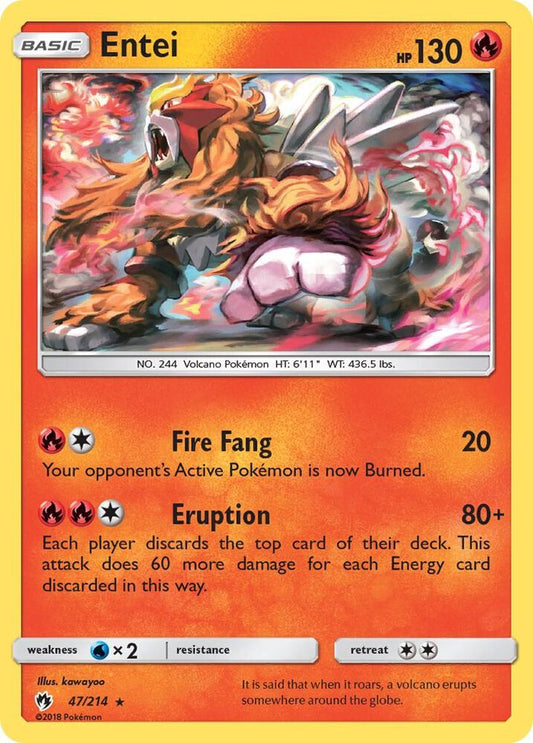 Pokemon Entei 47/214 Lost Thunder