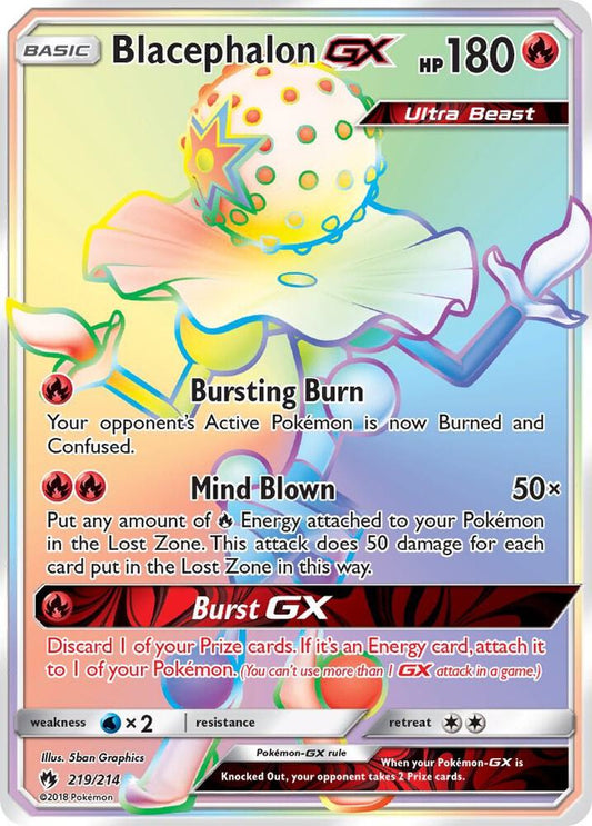 Pokemon Blacephalon GX 219/214 Lost Thunder
