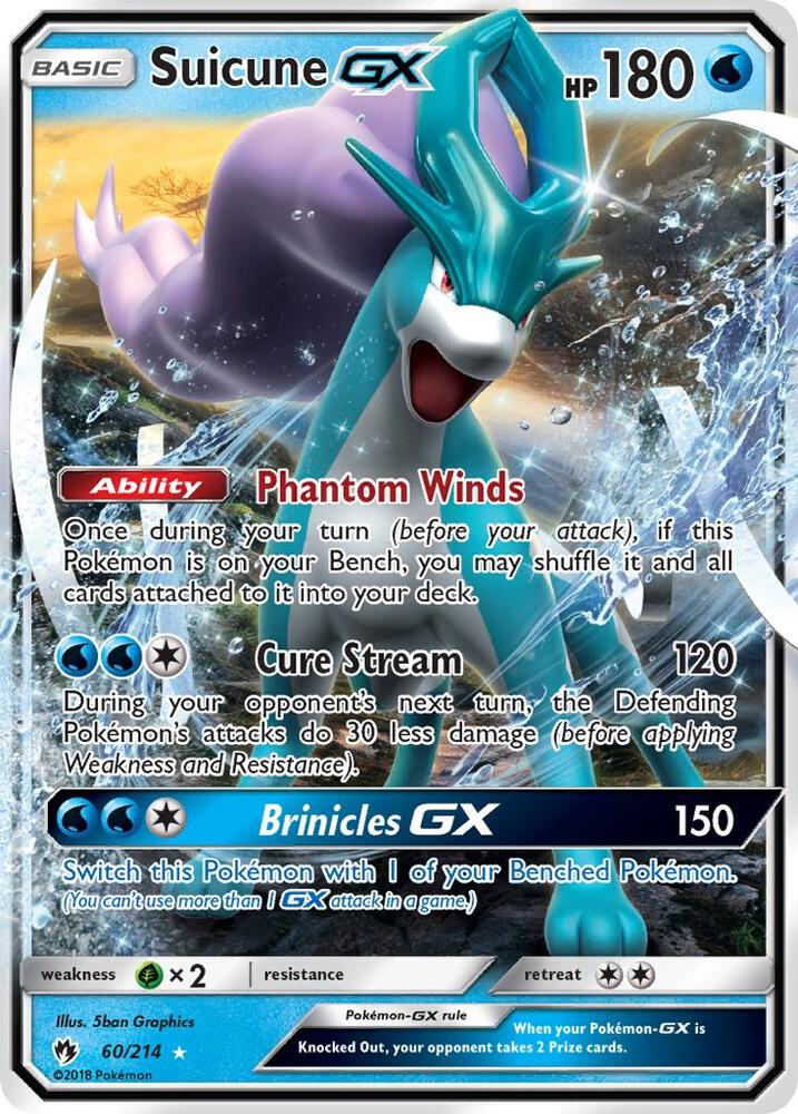 Pokemon Suicune GX 60/214 Lost Thunder