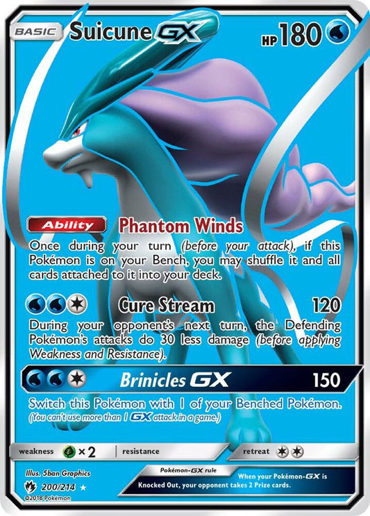 Pokemon Suicune GX 200/214 Lost Thunder