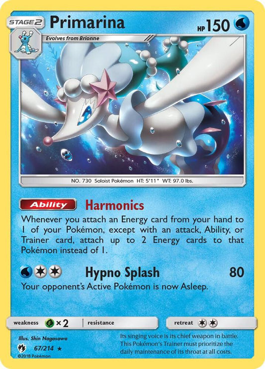 Pokemon Primarina 67/214 Lost Thunder