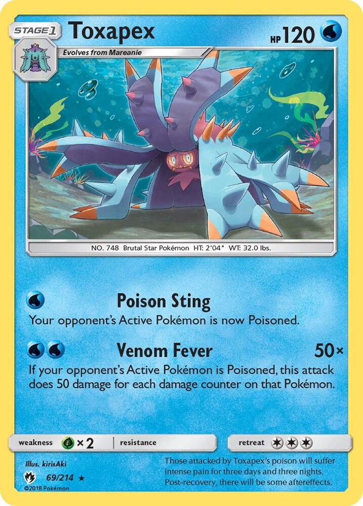 Pokemon Toxapex 69/214 Lost Thunder