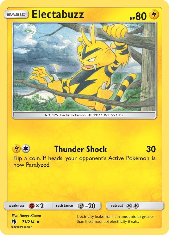Pokemon Electabuzz 71/214 Lost Thunder