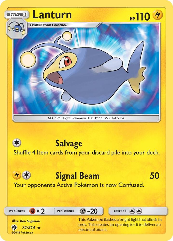 Pokemon Lanturn 74/214 Lost Thunder