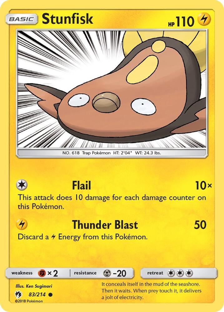 Pokemon Stunfisk 83/214 Lost Thunder