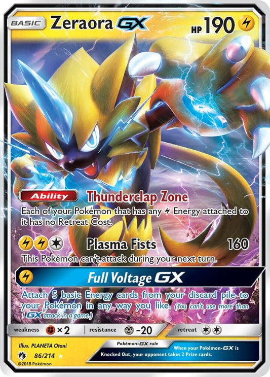Pokemon Zeraora GX 86/214 Lost Thunder
