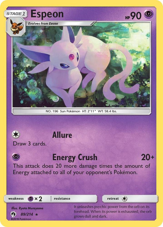 Pokemon Espeon 89/214 Lost Thunder