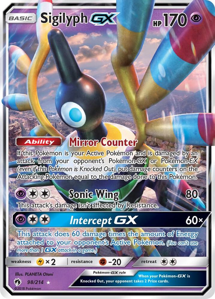 Pokemon Sigilyph GX 98/214 Lost Thunder