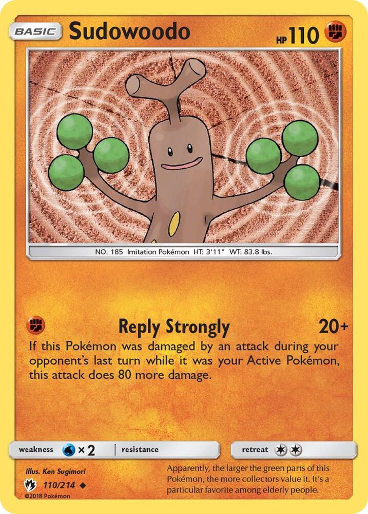 Pokemon Sudowoodo 110/214 Lost Thunder
