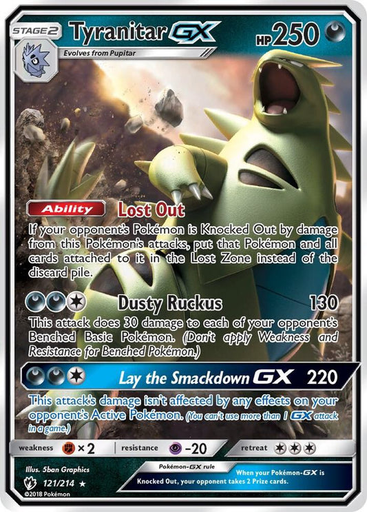 Pokemon Tyranitar GX 121/214 Lost Thunder