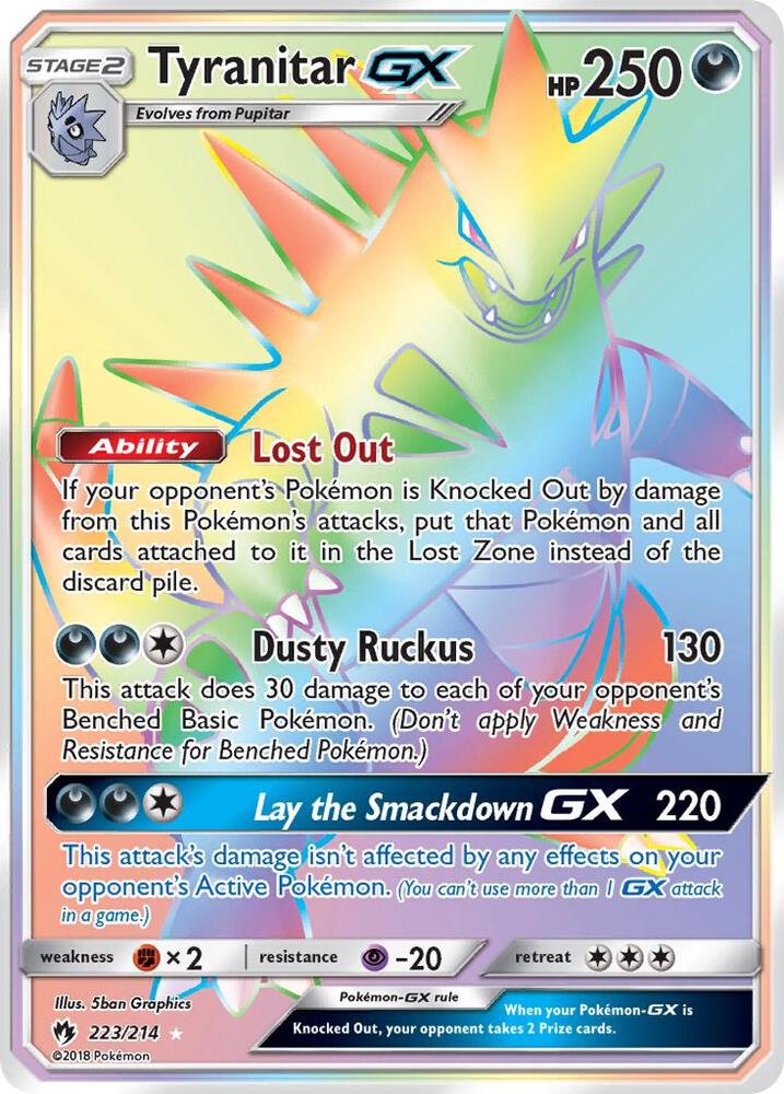 Pokemon Tyranitar GX 223/214 Lost Thunder