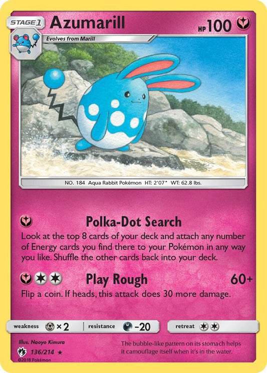 Pokemon Azumarill 136/214 Lost Thunder