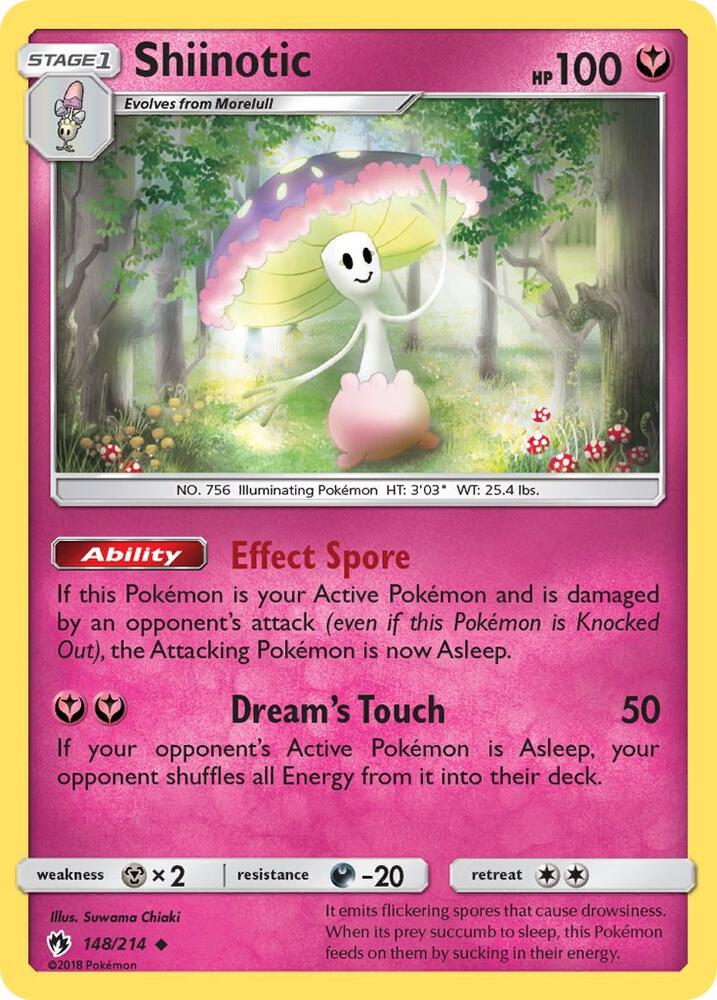 Pokemon Shiinotic 148/214 Lost Thunder