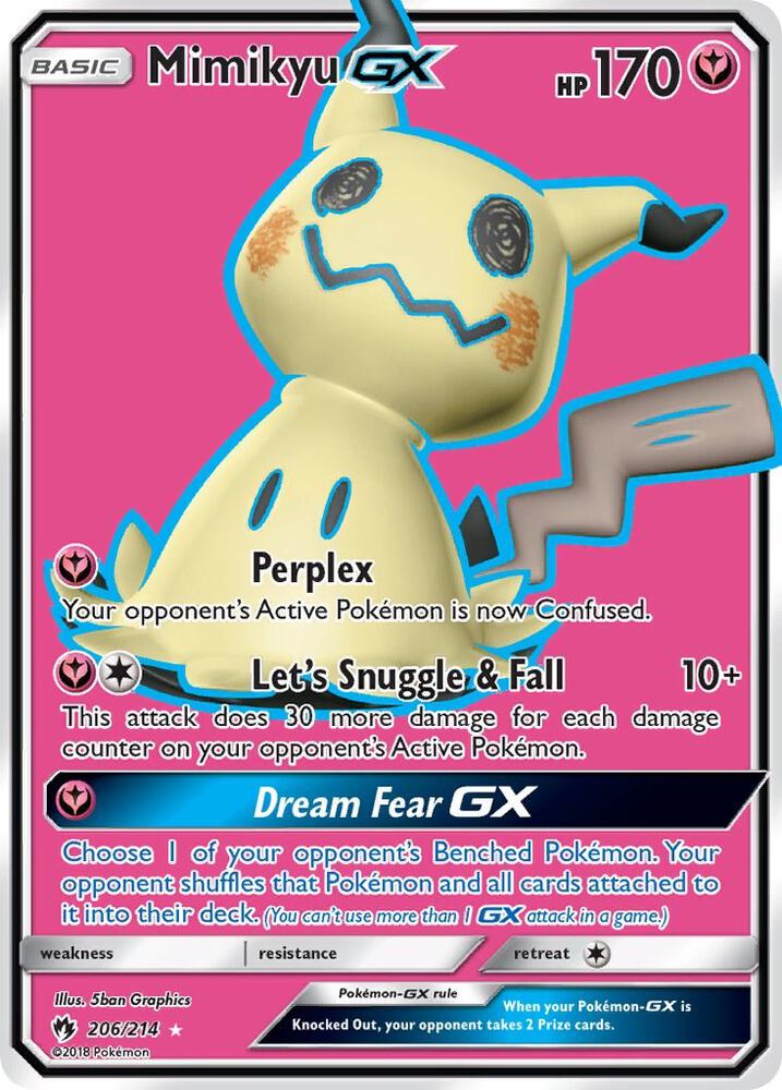 Pokemon Mimikyu GX 206/214 Lost Thunder