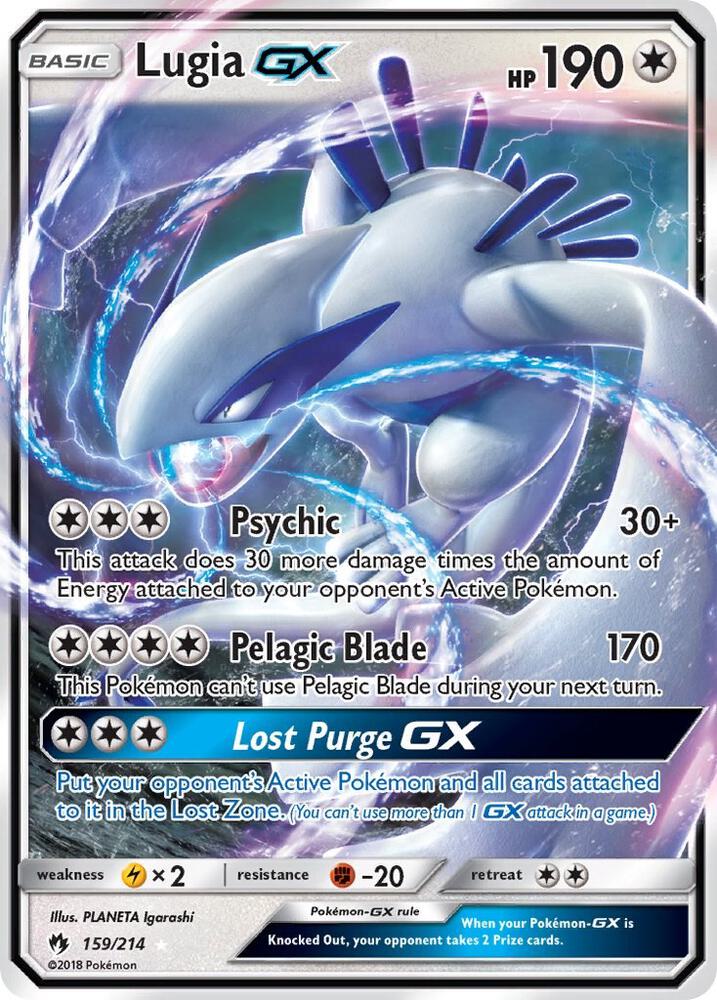 Pokemon Lugia GX 159/214 Lost Thunder