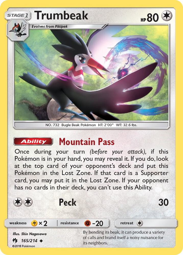 Pokemon Trumbeak 165/214 Lost Thunder