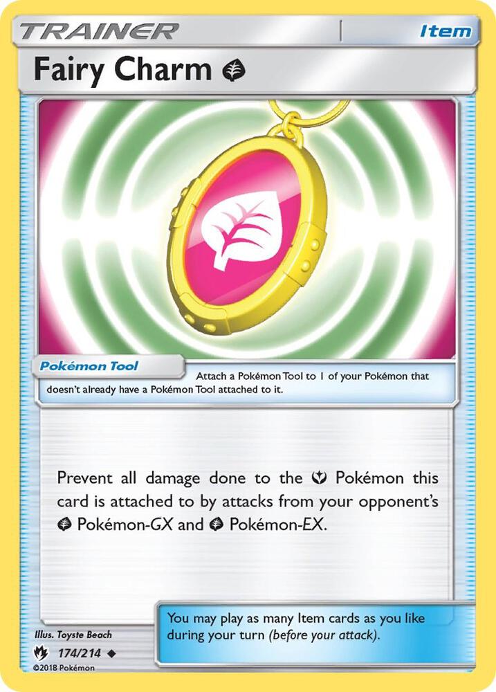 Pokemon Fairy Charm Grass 174/214 Lost Thunder