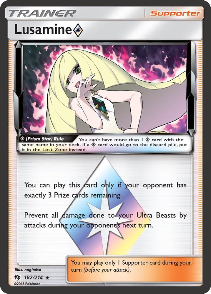 Pokemon Lusamine Prism Star 182/214 Lost Thunder